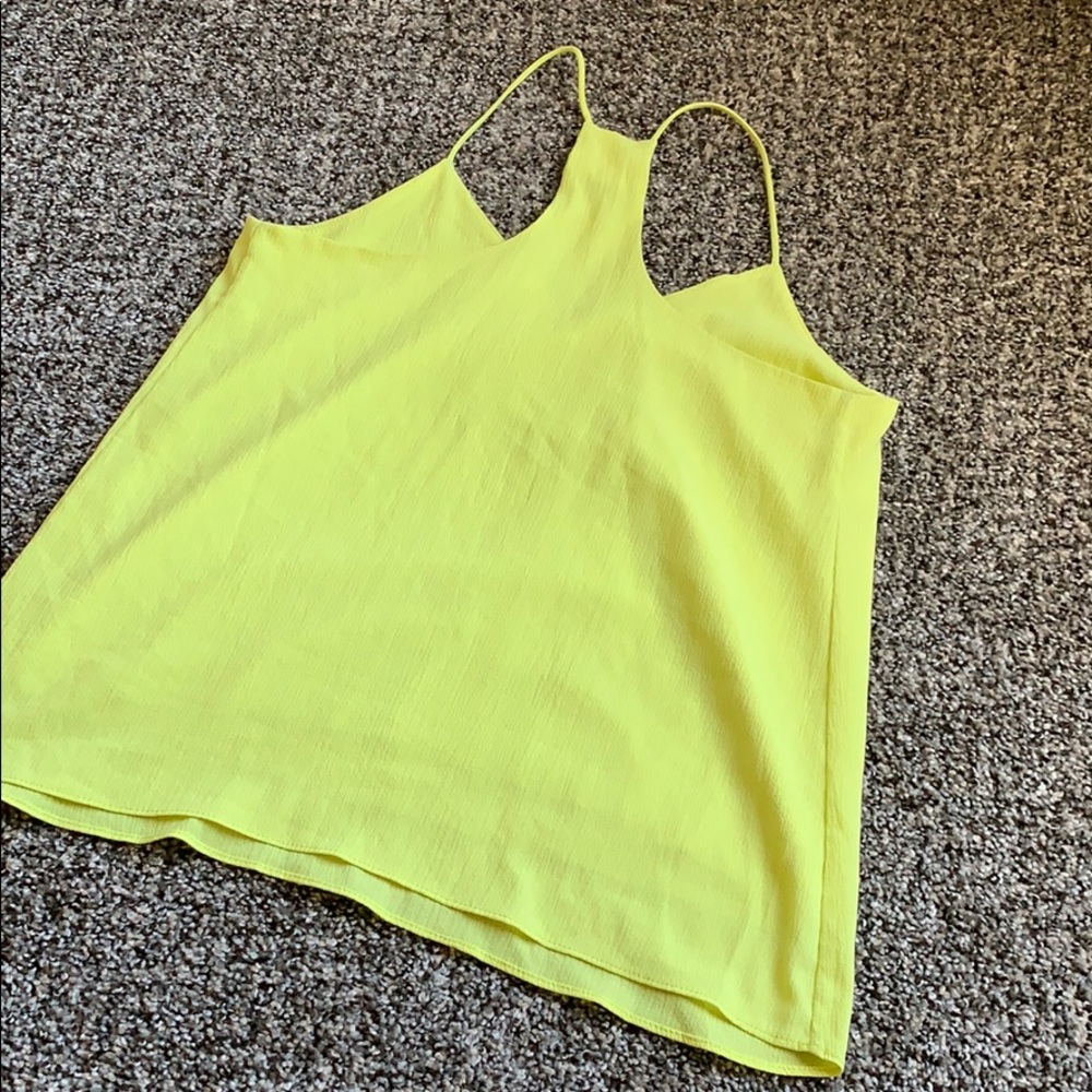Bright Yellow Racer Back Tank - Picture 2 of 3